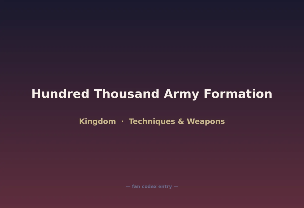 Hundred Thousand Army Formation