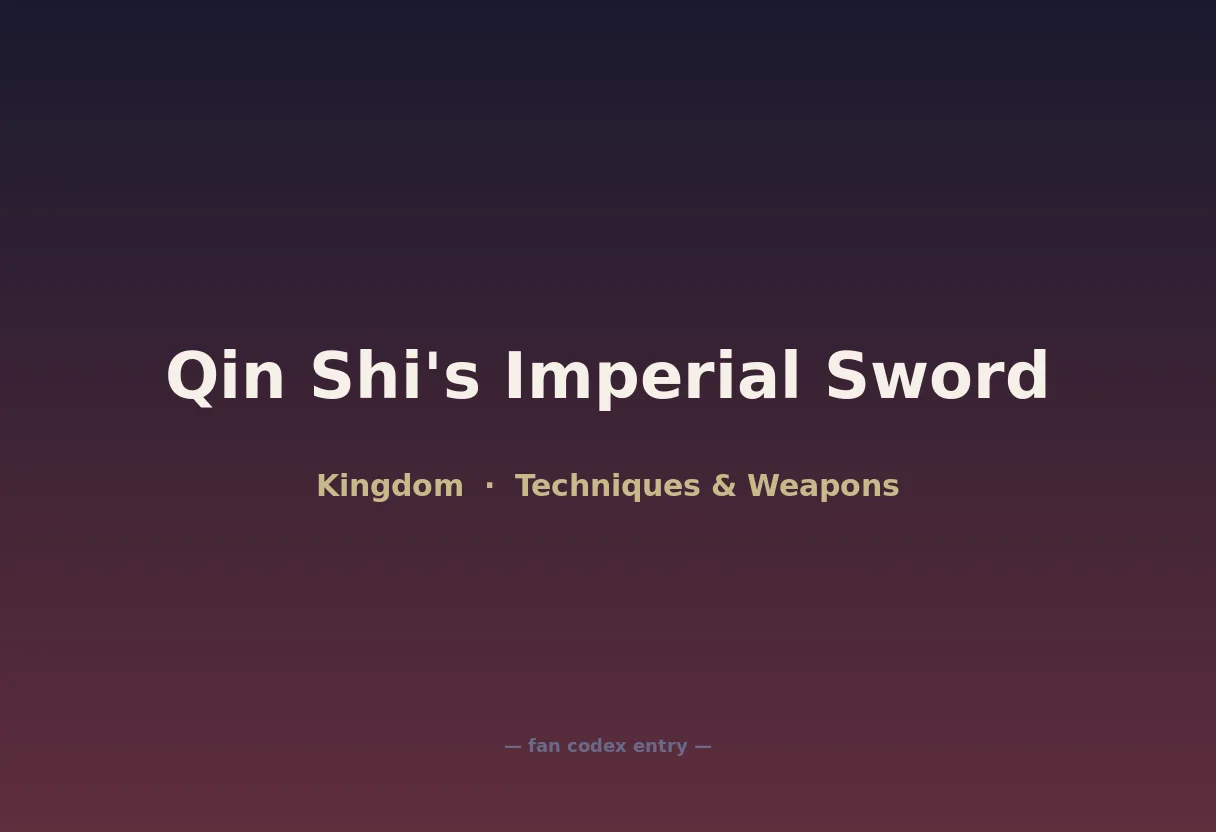 Qin Shi's Imperial Sword
